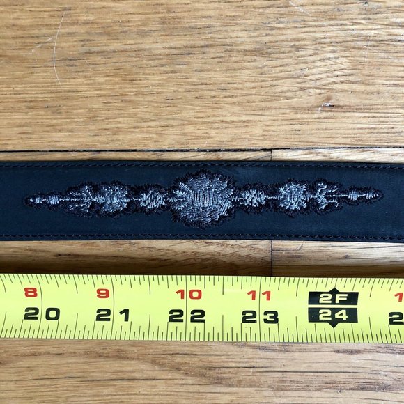Vintage Erreghè Gray Embroidered Leather Belt Made in Italy Size Small - Picture 7 of 9